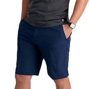 NWT Haggar Men's Cool 18 PRO Flat Front Classic-Fit 9.5" Shorts Navy 34W